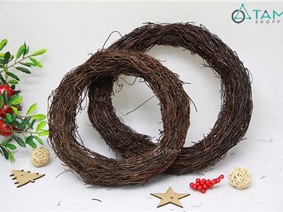 Vòng dây rừng đen chưa trang trí nhiều cỡ W-VDR-01